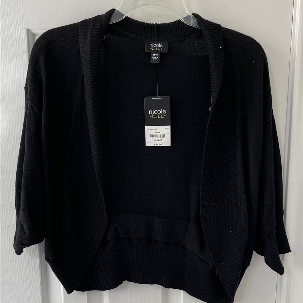 NWT Nicole Elegant bolero Black Cardigan